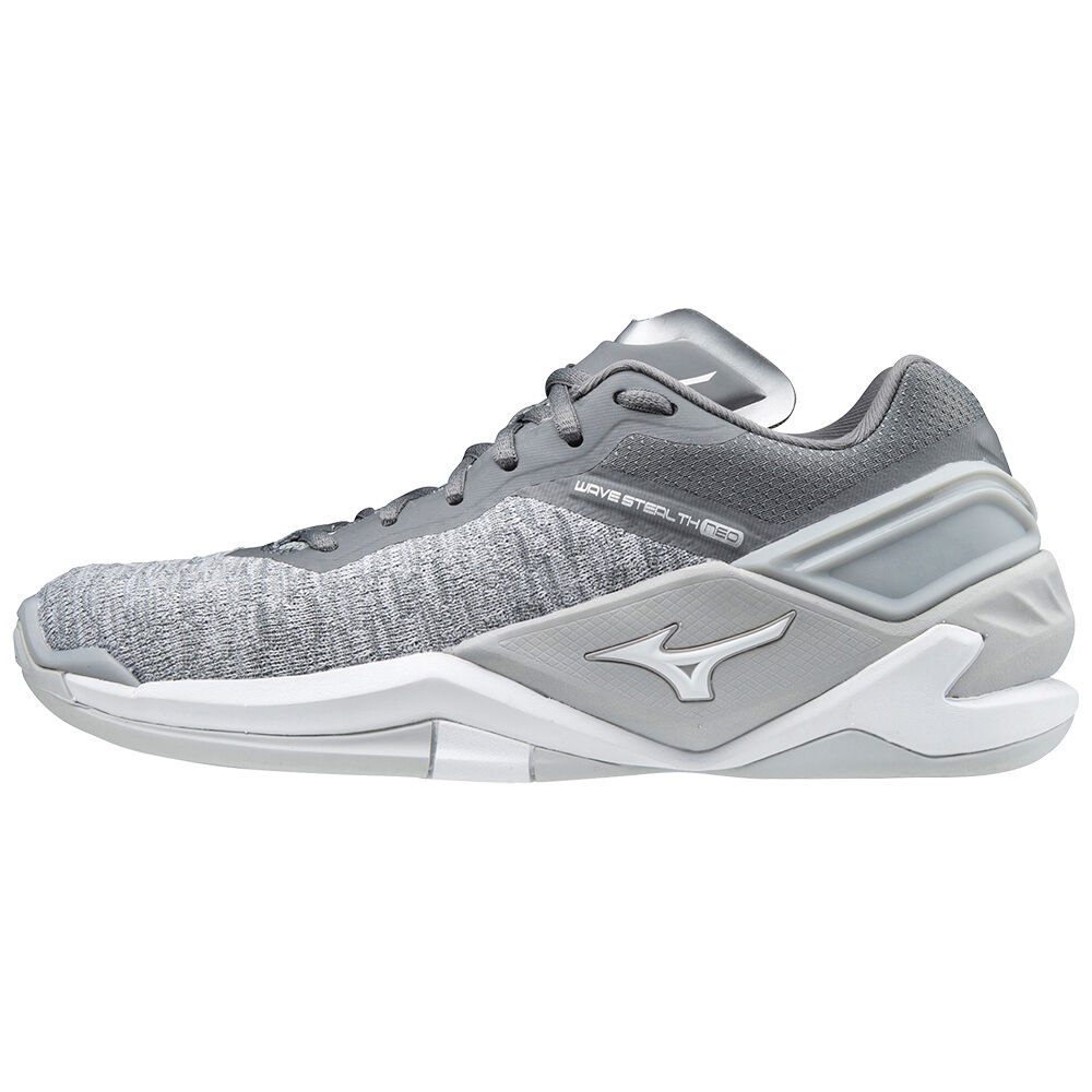 Womens Mizuno Wave Stealth Neo Badminton Shoes White/Grey Philippines (ETUHFP419)